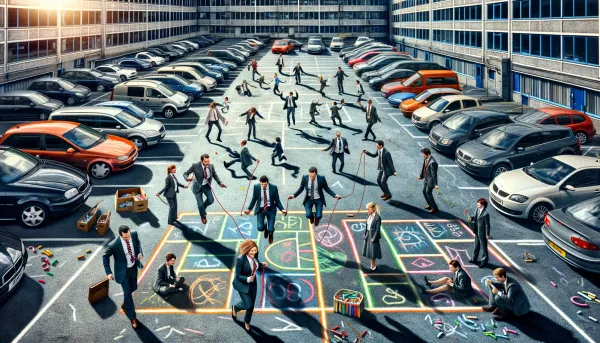 Can Children's Playground Breaks in the Workplace Carpark Help Revolutionize Mental Health?